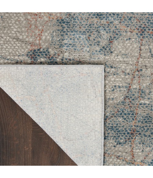 Nourison Rustic Textures Area Rug RUS15-Light Grey/Blue