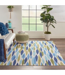 Nourison Wav01/Sun & Shade - Snd01 Seaglass Area Rug 4 ft. 3 X 6 ft. 3 Rectangle