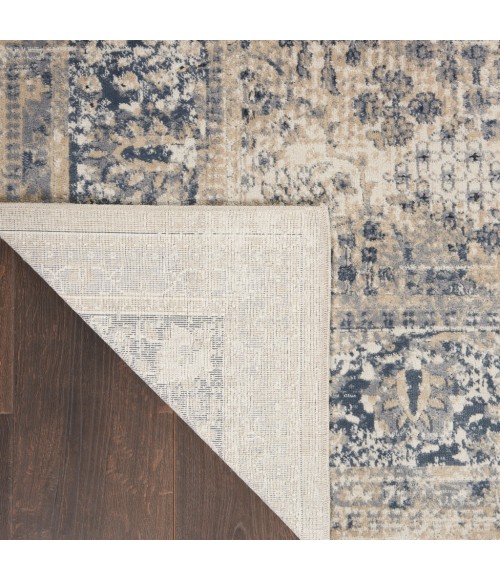 kathy ireland Home Malta Area Rug MAI12-Ivory/Blue