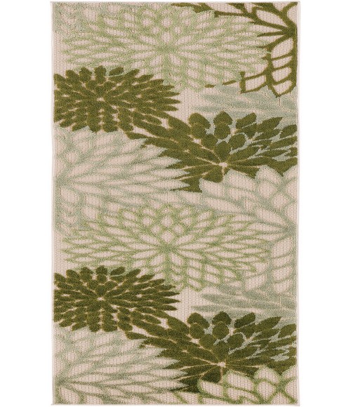 Nourison Aloha Ivory Green ALH05 2 ft. X 6 ft. Rectangle Rug
