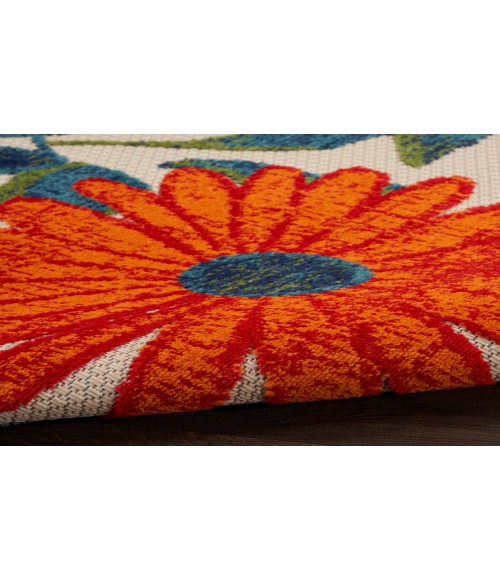 Nourison Aloha Ivory Multicolor ALH33 7 ft. 10 in. X 10 ft. 6 in. Rectangle Rug