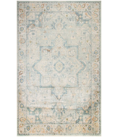 Nourison Astra Machine Washable Light Blue ASW12 6 ft. 7 in. X 9 ft. Rectangle Rug