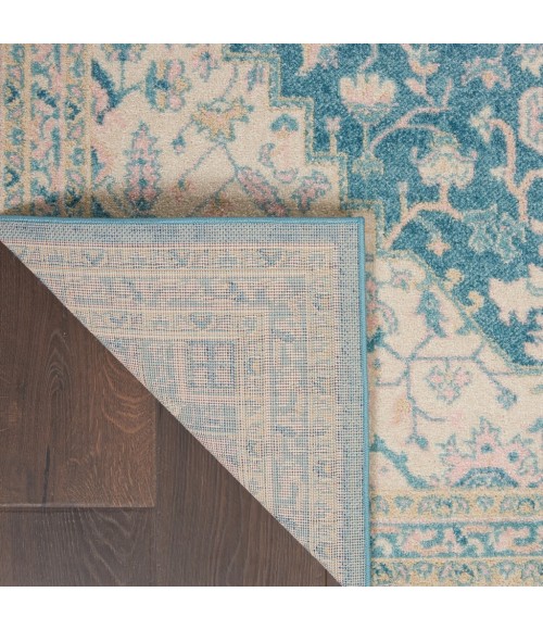 Nourison TRANQUIL Area Rug Nourison Tranquil Area Rug TRA07-Ivory/Turquoise
