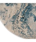 Nourison Maxell Area Rug MAE08 Ivory/Teal 5'3" x round