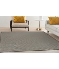Nourison Courtyard Black White COU01 6 ft. X 9 ft. Rectangle Rug
