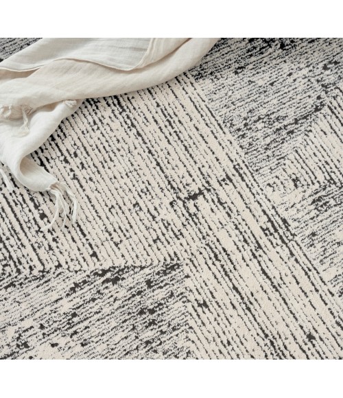 Calvin Klein Irradiant Area Rug IRR01 Cream Black