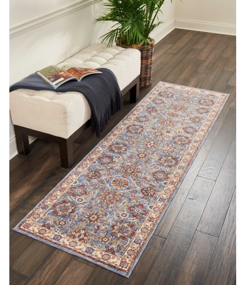 Nourison RESEDA Area Rug Nourison Reseda Runner Area Rug RES04-Sky