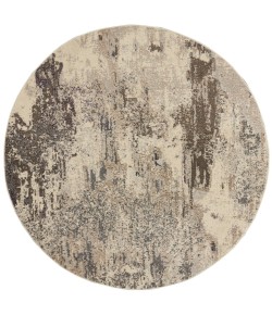 Nourison Celestial - Ces02 Ivory Grey Area Rug 5 ft. 3 X Round