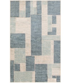 Nourison Astra Machine Washable Blue Ivory ASW09 2 ft. 2 in. X 4 ft. Rectangle Rug