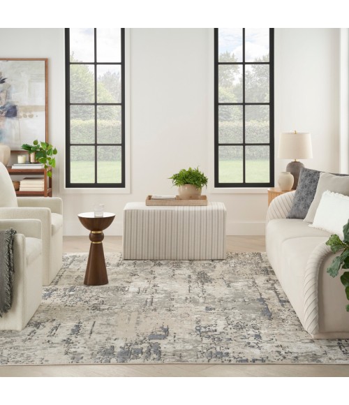 Nourison Home Concerto Ivory Blue Grey CNC01 7 ft. X 10 ft. Rectangle Rug