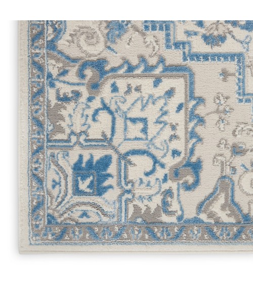 Elation Area Rug Nourison Elation Area Rug ETN10 Ivory Blue 7'10" x 9'10"