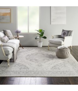 Nourison Tranquil(Traql) - Tra05 Ivory Grey Area Rug 8 ft. X 10 ft. Rectangle