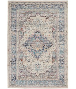Nourison Vintage Kashan - Vka07 Ivory Blue Area Rug 4 ft. X 6 ft. Rectangle