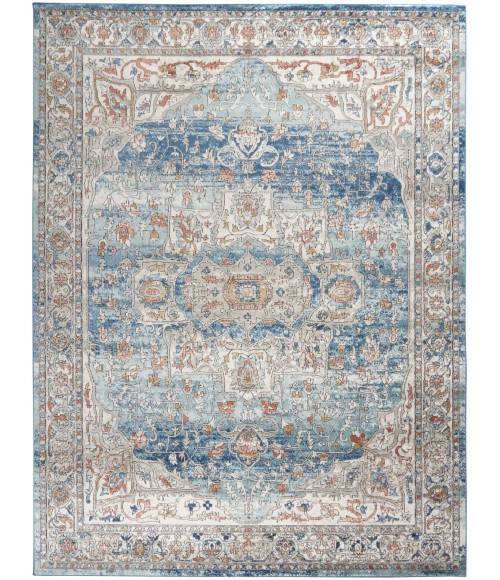 Nourison Quarry Ivory Blue QUA11 9 ft. X 12 ft. Rect. Rug