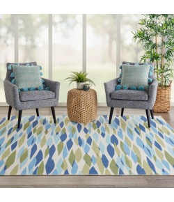 Nourison Wav01/Sun & Shade - Snd01 Seaglass Area Rug 6 ft. 6 X Square