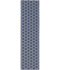 Nourison Reversible Indoor Outdoor Navy RVB01 2 ft. 2 in. X 8 ft. Rect. Rug