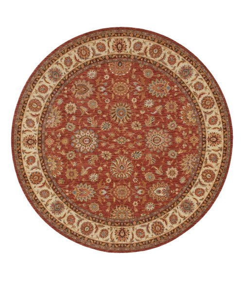 Nourison Living Treasures Round Area Rug LI05-Rust