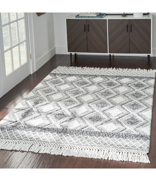 Nicole Curtis Machine Washable Series 3 Area Rug SR301 Black 4' x 6'