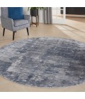 Nourison Rustic Textures Area Rug RUS05 Grey 5'3" Round