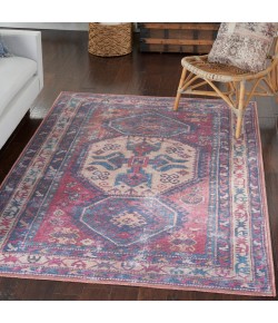 Nourison Home New Concept Washable - Sr105 Red Navy Area Rug 5 ft. 3 in. X 7 ft. 3 in. Rectangle