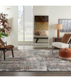 Nourison Tangra - Tnr02 Grey Multicolor Area Rug 9 ft. X 12 ft. Rectangle