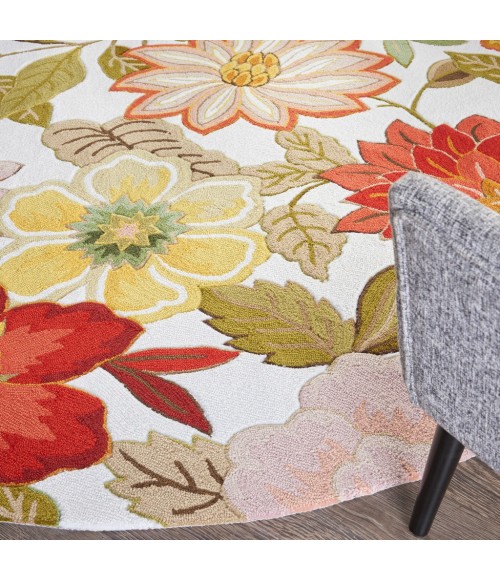 Nourison FANTASY Area Rug Nourison Fantasy Round Area Rug FA18-Ivory