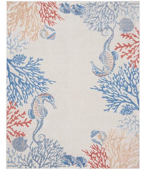 Nourison Seaside Ivory Multicolor Rug SDS03 8 ft. X 10 ft. Rect. - Rugs Town Nourison Seaside Ivory Multicolor SDS03 8 ft. X 10 ft. Rect. Rug