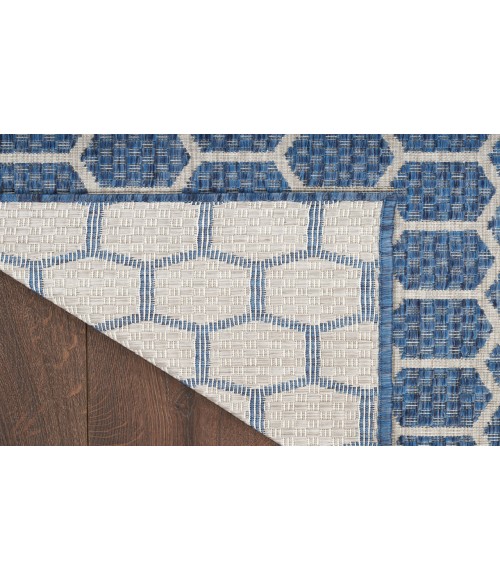 Nourison Reversible Indoor Outdoor Blue RVB01 8 ft. X 10 ft. Rectangle Rug