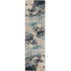 Nourison Celestial - Ces02 Ivory Teal Blue Area Rug 2 ft. 2 X 7 ft. 6 Rectangle