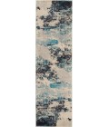 Nourison Celestial Runner Area Rug CES02-Ivory/Teal Blue