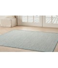 Nourison Courtyard Ivory Aqua COU01 5 ft. Square Rug