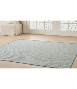 Nourison Courtyard Ivory Aqua COU01 5 ft. Square Rug