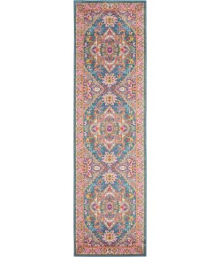 Nourison Passion - Psn20 Teal Multicolor Area Rug 2 ft. 2 X 7 ft. 6 Rectangle
