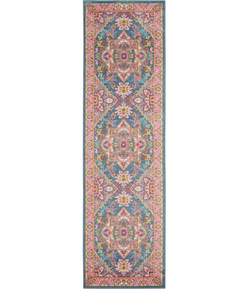 Nourison Passion Runner Area Rug PSN20-Teal Multicolor