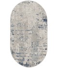 Nourison Quarry Ivory Grey Blue QUA01 3 ft. X 5 ft. Oval Rug