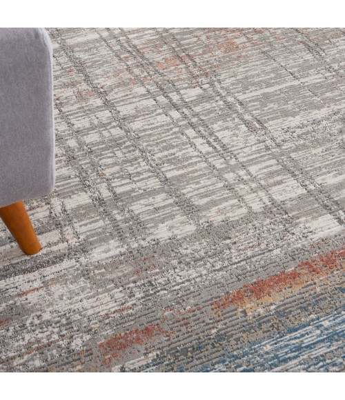 Nourison Rustic Textures Area Rug RUS12-Grey/Multi