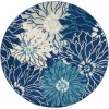 Nourison Passion - Psn17 Navy Ivory Area Rug 5 ft. 3 X Round