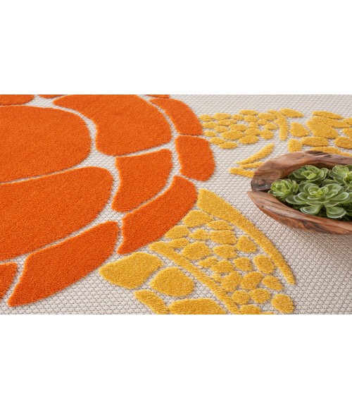 Nourison Aloha Teal Multi ALH27 7 ft. 10 in. X 10 ft. 6 in. Rectangle Rug