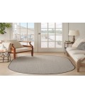 Nourison Courtyard Ivory/Charcoal COU01 5 ft. X 8 ft. Oval Rug