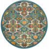 Nourison Allur - Alr03 Turquoise Ivory Area Rug 5 ft. 3 in. X Round