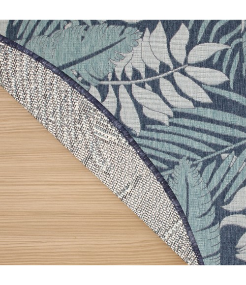 Nourison Home Garden Oasis Navy GOA02 4 ft. Round Rug