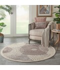 Nourison GRAPHIC ILLUSIONS Area Rug Nourison Graphic Illusions Round Area Rug GIL04-Grey