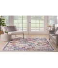 Nourison Grafix Blue Multicolor GRF31 5 ft. 3 in. X 7 ft. 3 in. Rectangle Rug