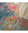 Nourison CELESTIAL Area Rug Nourison Celestial Round Area Rug CES09-Blue/Yellow