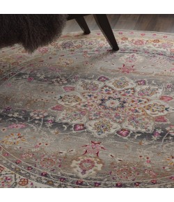 Nourison Vintage Kashan - Vka01 Grey Area Rug 4 ft. X Round