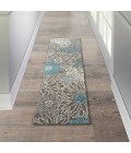 Nourison Passion Runner Area Rug PSN17-Charcoal/Blue