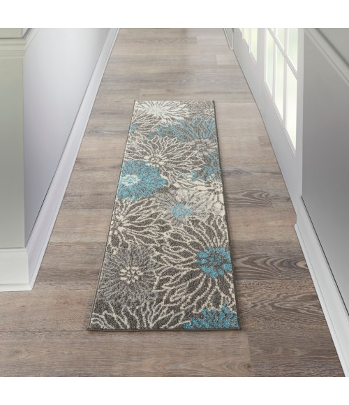 Nourison Passion Runner Area Rug PSN17-Charcoal/Blue