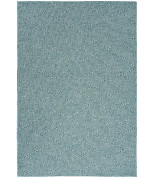 Nourison Washable Solutions Aqua WSL01 4 ft. X 6 ft. Rect. Rug