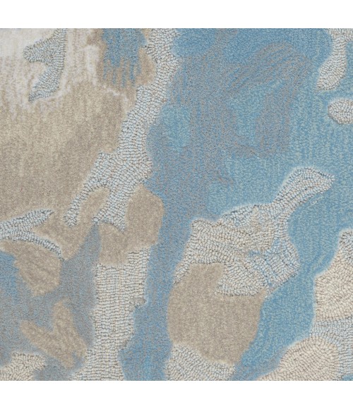 Nourison SYMMETRY Area Rug Nourison Symmetry Area Rug SMM07-Light Blue/Ivory