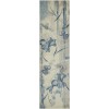 Nourison Somerset - St18 Ivory Blue Area Rug 2 ft. 3 X 8 ft. Rectangle